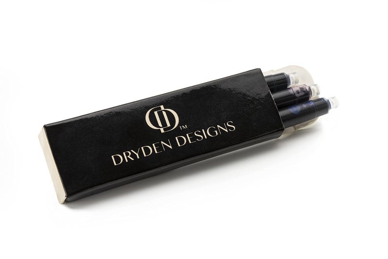 Dryden Designs Fountain Pen. Medium Nib Premium Box | 6 Ink Cartridges Included (Pearl White) - Image 5